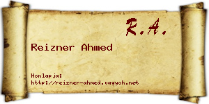 Reizner Ahmed névjegykártya